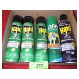 OFF BUG SPRAY, RAID BUG KILLER