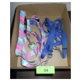 DOG COLLARS & MATCHING LEASHES (1 SET NEW)