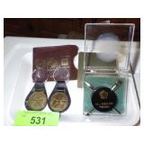 VTG CHRYSLER KEY CHAINS, UAW MONEY CLIP & SCREW>>>