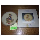 1987 GOEBEL HUMMEL FEEDING TIME 17TH ANNUAL PLATE>