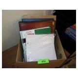 SPIRAL NOTEBOOK, WRITING PAPER, BINDERS, ETC