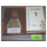 HOLY BIBLE IN WOODEN BIBLE BOX