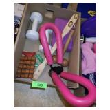 2.5 LB. WEIGHTD, THIGH MASTER, BACK SCRATCHER &>>