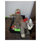 VINTAGE SOCK MONKEY & SOCK MONKEY REINDEER