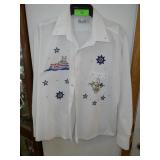 VINTAGE CHAPLIN EMBROIDERED SHIRT (L)