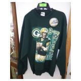 1997 GREEN BAY PACKERS BRETT FAVRE SWEATSHIRT (L)>