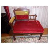 VINTAGE VICTORIAN SETEE 34" LONG (SEAT CUSHION >>>