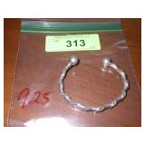 VINTAGE STERLING CUFF BRACELET MARKED 925  20.7G