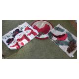 SNOWMAN & CARDINAL BATH MATS, CARDINAL RUG