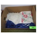 VINTAGE TABLECLOTHS, ARMCHAIR COVERS & DOILIES