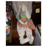 CLOTH FLOPPY EARED EASTER BUNNY RABBIT 32"