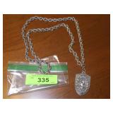 VINTAGE SWANK COAT OF ARMS HERALDIC MEDALLION>>>