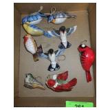 ASST. CERAMIC BIRD ORNAMENTS (1 RESIN)