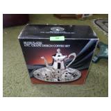 4 PC. SILVERPLATED GRAPE DESIGN COFFEE SET