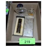 VTG SHALIMAR GUERLAIN PERFUME BOTTLE, ZEBRA GOLD>>