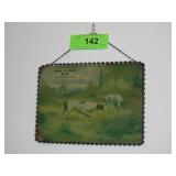 VTG JOHN ITZEN BURLINGTON WI FRAMED ADVERTISEMENT>