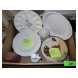 VINTAGE BUFFALO CHINA BOWLS, EGG TRAY, SAKURA >>>