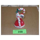 1956 NAPCO CANDY CANE GIRL BELL - REPAIRED
