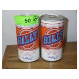 2  FULL CANS OF VINTAGE BILLY BEER **NO SHIPPING**