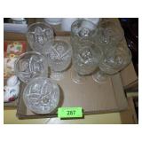 VINTAGE PRESSED GLASS STEMWARE