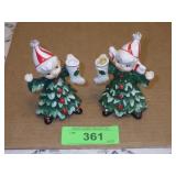 VINTAGE LEFTON CHRISTMAS TREE BOY HOLDING STOCKING