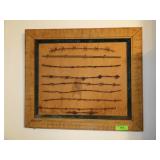 VINTAGE BARBED WIRE DISPLAY 27 x 24