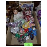 JESTER DOLLS, PORCELAIN DOLL, JOINTED PLUSH BEAR>>