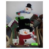 CHRISTMAS STOCKINGS, PLUSH SNOWMAN, VINTAGE HOT>>>