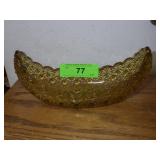 VINTAGE DAISY & BUTTON GLASS BOAT RELISH DISH