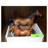 VTG CERAMIC HORSE & PONY FIGURINES (HORSES EAR>>>