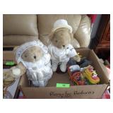 PLUSH BEARS BRIDE & GROOM, CERAMIC? ARK
