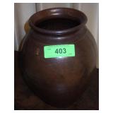 HAND THROWN POTTERY VASE SIGNED 10"