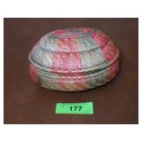 VINTAGE HAND WOVEN  BASKET