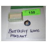 VINTAGE BUTTERFLY WING PENDANT