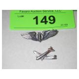 WWII COIN SILVER BOMBARDIER PIN (4G), VINTAGE TWA>