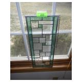 STAINED GLASS WINDOW  8 1/2 x 20 1/2