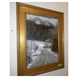 PAINTING ON BOARD CHERI DENNEH (FRAMED 26 x 32)