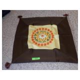 VTG EMBROIDERED SILK KOREAN PILLOW CASE 23 x 23