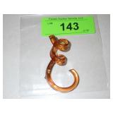 VINTAGE ACRYLIC " E " PIN / BROOCH