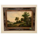 SIGNED PAINTING ON CANVAS  46 x 35  P. PAUL?