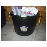 70 QT BUCKET W/ BLOOD MEAL, A LITTLE BIRD SEED &>