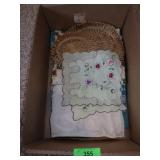 VINTAGE DOILIES & TABLECLOTH, NEW HOT PAD