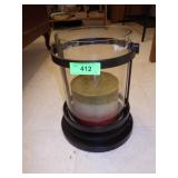 POTTERY BARN WROUGHT IRON CANDLE HOLDER 13"