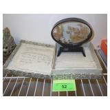 VINTAGE CHINESE CARVED CORK DIORAMA - ORIGINAL BOX