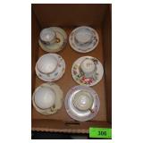 VINTAGE CUP & SAUCER SETS (1 NOT A MATCH)