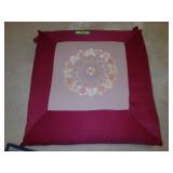 EMBROIDERED SILK KOREAN PILLOW 23 x 23