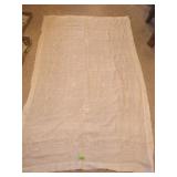 VINTAGE EMBROIDERED LINEN? TABLECLOTH 60 x 98