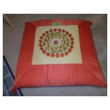 EMBROIDERED SILK KOREAN PILLOW 23 x 23