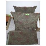 2 STICKLEY FABRIC THROW PILLOWS & FOOT OF BED >>>>