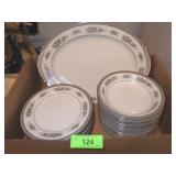 VINTAGE NORITAKE BRISTOL PLATES, BOWLS & PLATTER